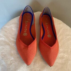 Rothy’s orange The Point flat size 7.5